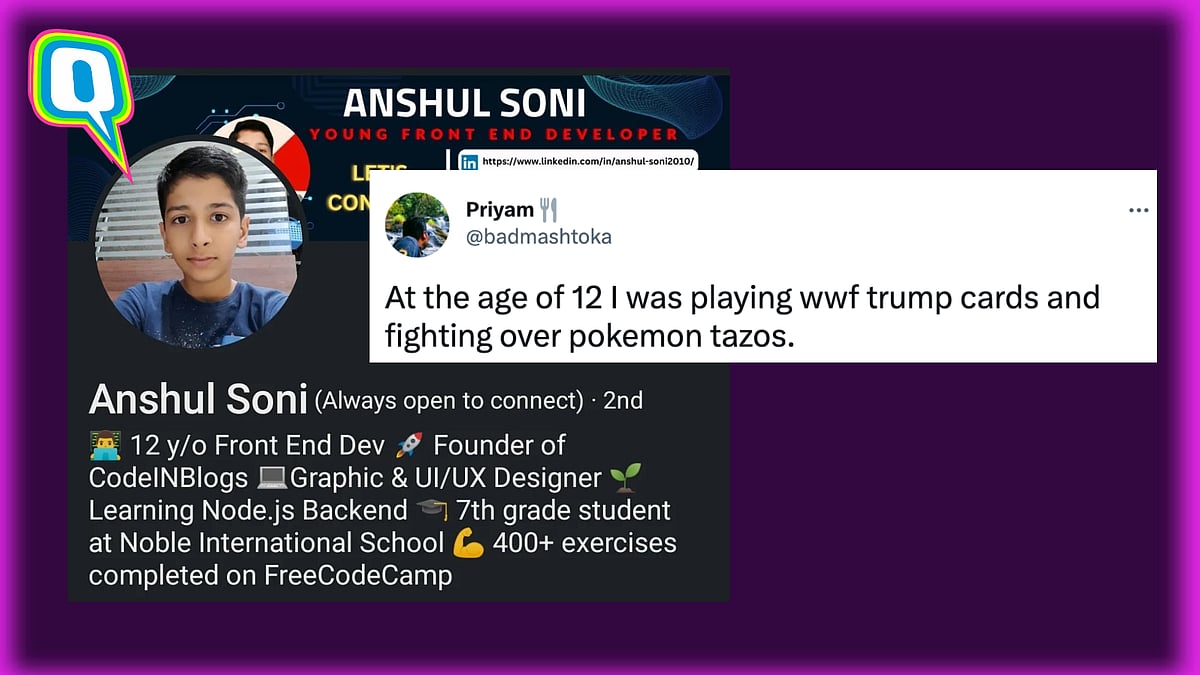 <div class="paragraphs"><p>Anshul Soni, the 12-year-old is a web developer, and UI/UX designer.</p></div>
