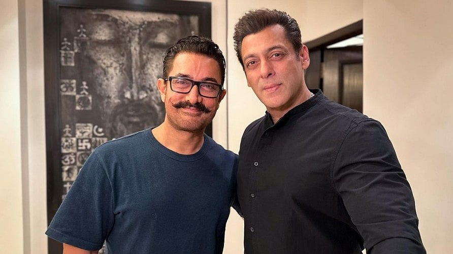 <div class="paragraphs"><p>Salman Khan and Aamir Khan celebrate Eid together.&nbsp;</p></div>
