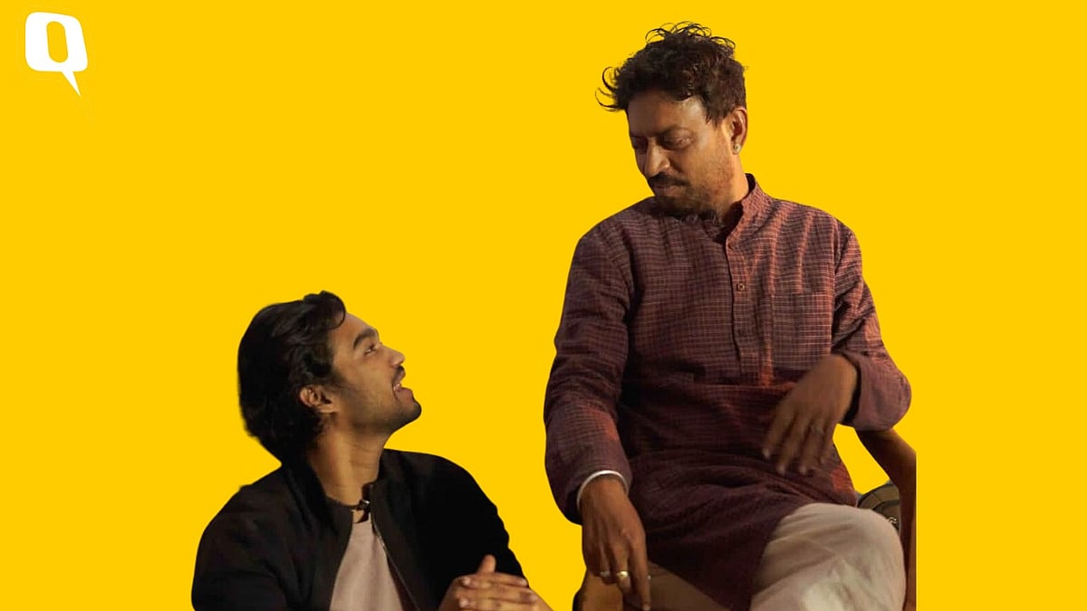 <div class="paragraphs"><p>Babil Khan with his father, actor Irrfan.</p></div>