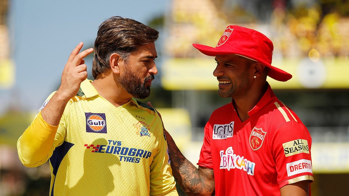 <div class="paragraphs"><p>MS Dhoni of Chennai Super Kings and Shikhar Dhawan of Punjab Kings during match 41 of the Tata Indian Premier League 2023 between the Chennai Super Kings and the Punjab Kings</p></div>