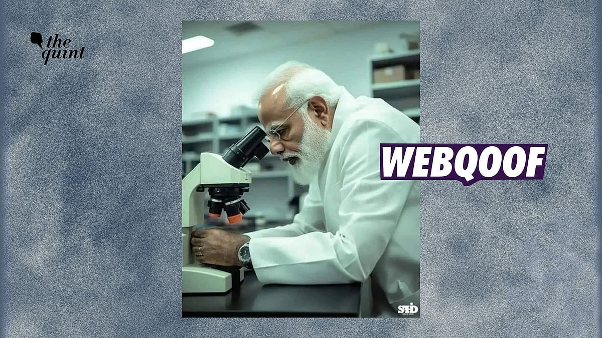 <div class="paragraphs"><p>The viral photo showing Prime Minister Narendra Modi with a microscope has been created using AI. </p></div>