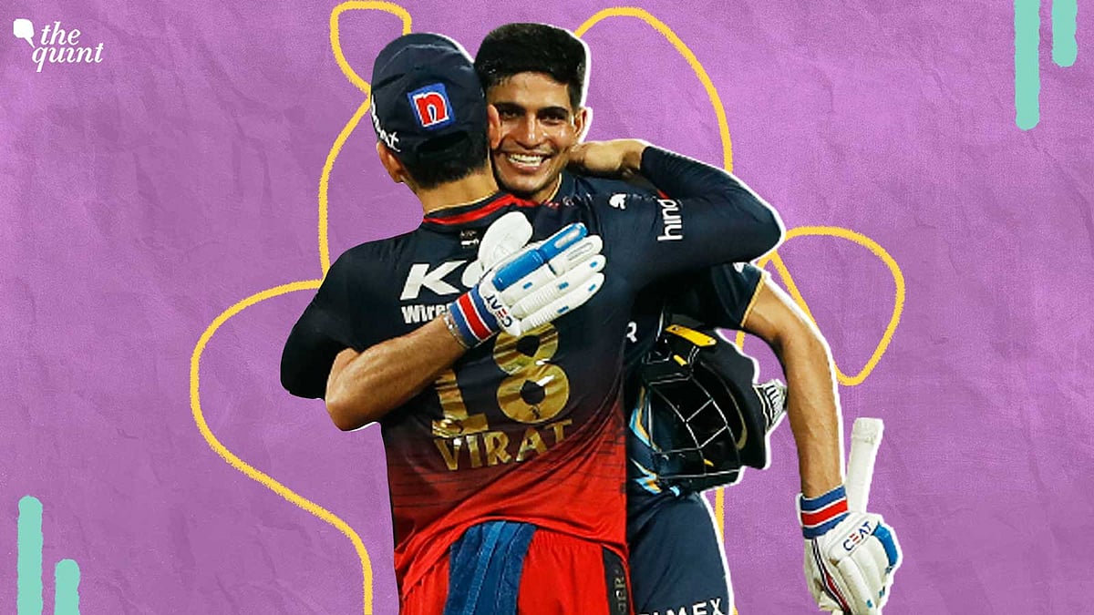 <div class="paragraphs"><p>Shubman Gill is congratulated by Virat Kohli after Gujarat beat Royal Challengers Bangalore at the M Chinnaswamy Stadium, Bengaluru on the 21 May 2023</p></div>