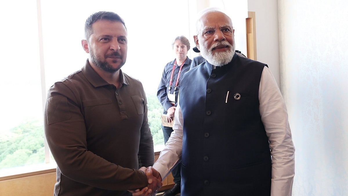 <div class="paragraphs"><p>PM Modi Meets Ukrainian President Zelensky At G7 Summit in Japan</p></div>
