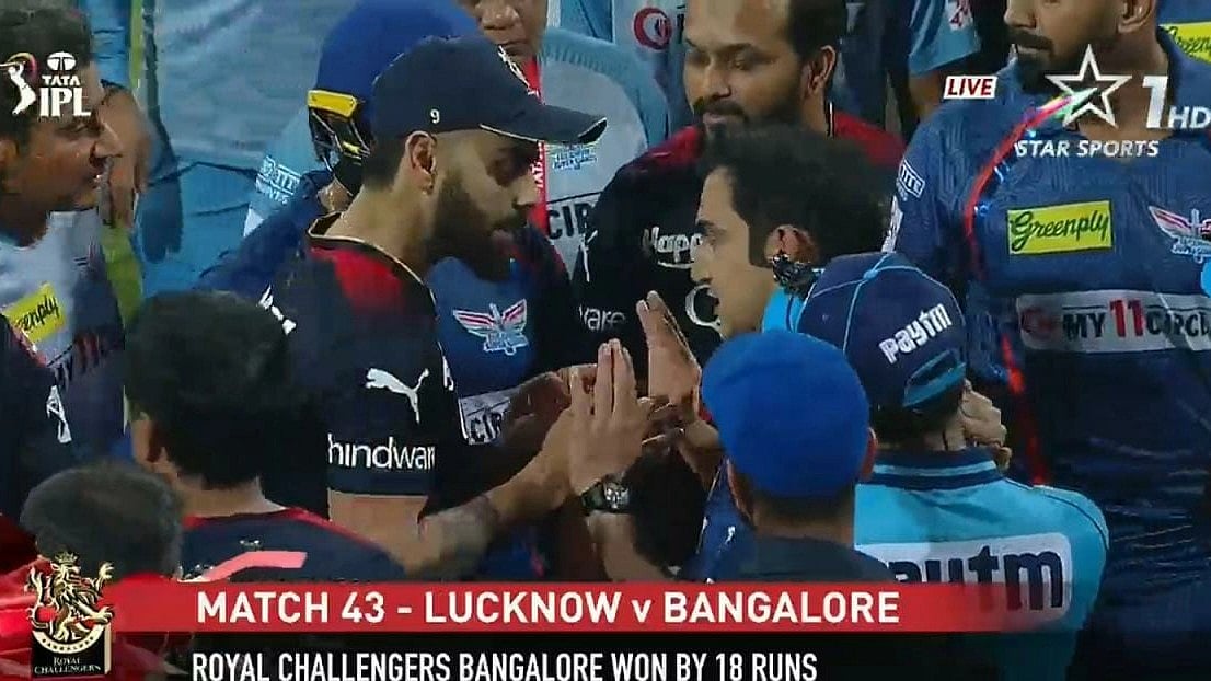<div class="paragraphs"><p>Virat Kohli and Gautam Gambhir in a heated war of words following a match between RCB and LSG on Monday, 1 May.&nbsp;</p></div>
