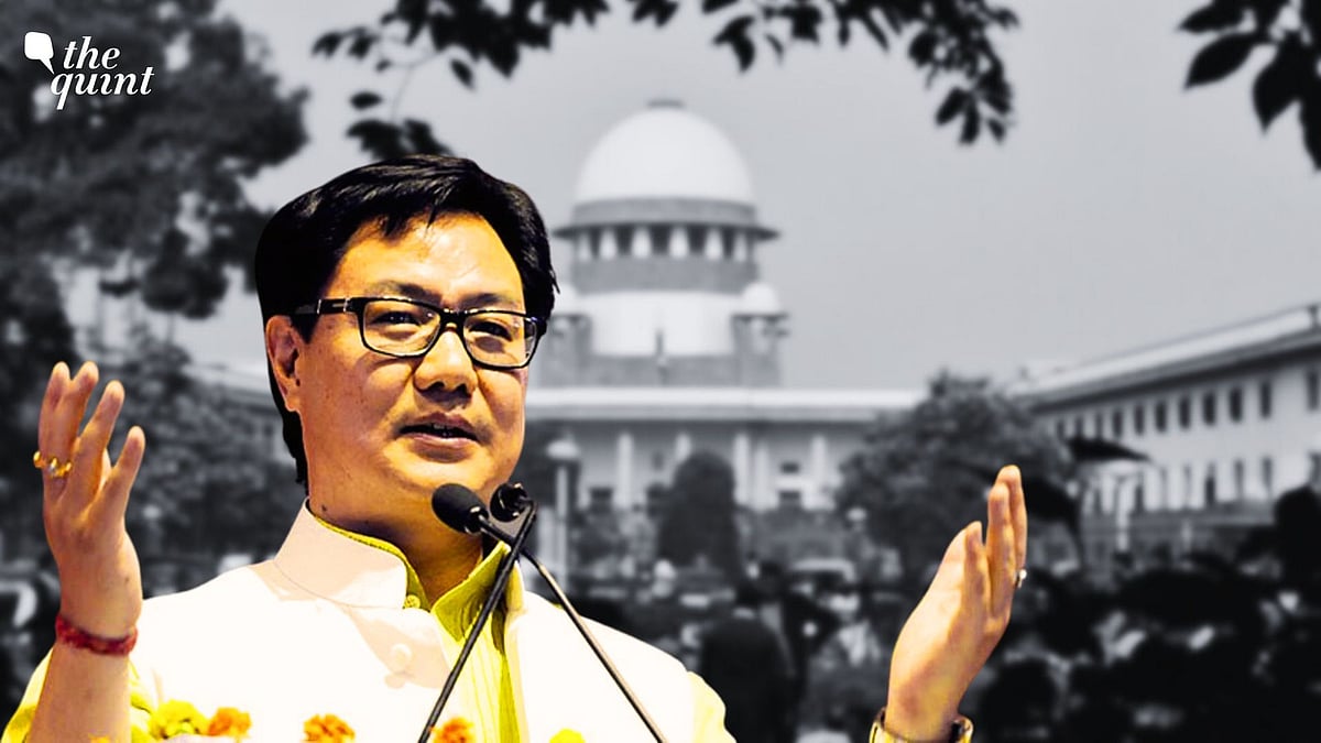 <div class="paragraphs"><p>In a rejig that was announced early on Thursday, 18 May, <a href="https://www.thequint.com/news/law/kiren-rijiju-law-ministry-moved-arjun-ram-meghwal-replace-latest-updat">Kiren Rijiju</a> was replaced as the Union Minister of Law.</p></div>