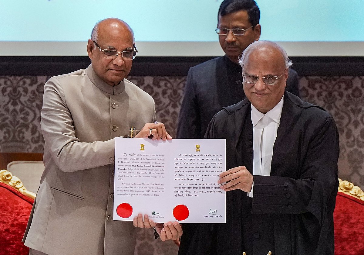 <div class="paragraphs"><p>Justice Ramesh D Dhanuka was sworn in as the Chief Justice of Bombay High Court on Sunday, 28 May. </p></div>