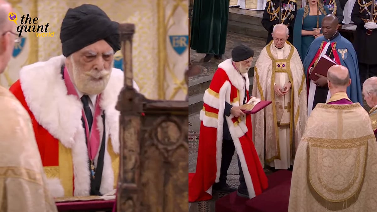 <div class="paragraphs"><p>Lord Indarjit Singh presents the royal glove to King Charles III.</p></div>