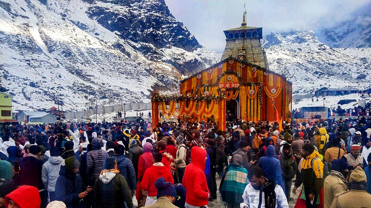<div class="paragraphs"><p>Devotees at the Kedarnath Temple, Uttarakhand.</p></div>