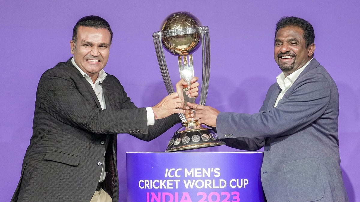 <div class="paragraphs"><p>Cricket World Cup 2023 Schedule: Dates of 10 most important clashes.</p><p>Seen here, Virender Sehwag and Muttiah Muralitharan during the press event to announce the ICC Men's Cricket World Cup schedule.</p></div>