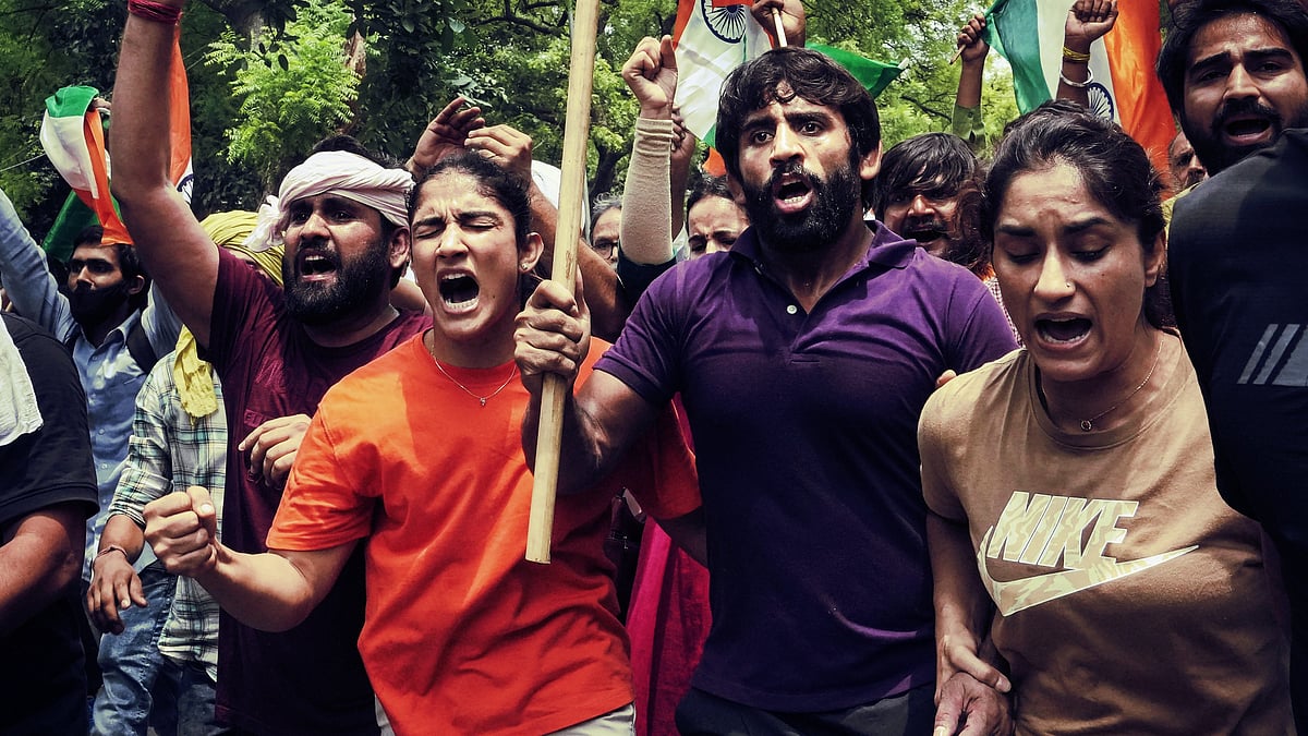 <div class="paragraphs"><p>File image: Protesting Wrestlers</p></div>