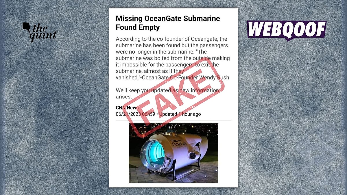 <div class="paragraphs"><p>A screenshot claiming to show a CNN article about the missing OceanGate Titan submersible being found empty is being shared on social media.</p></div>