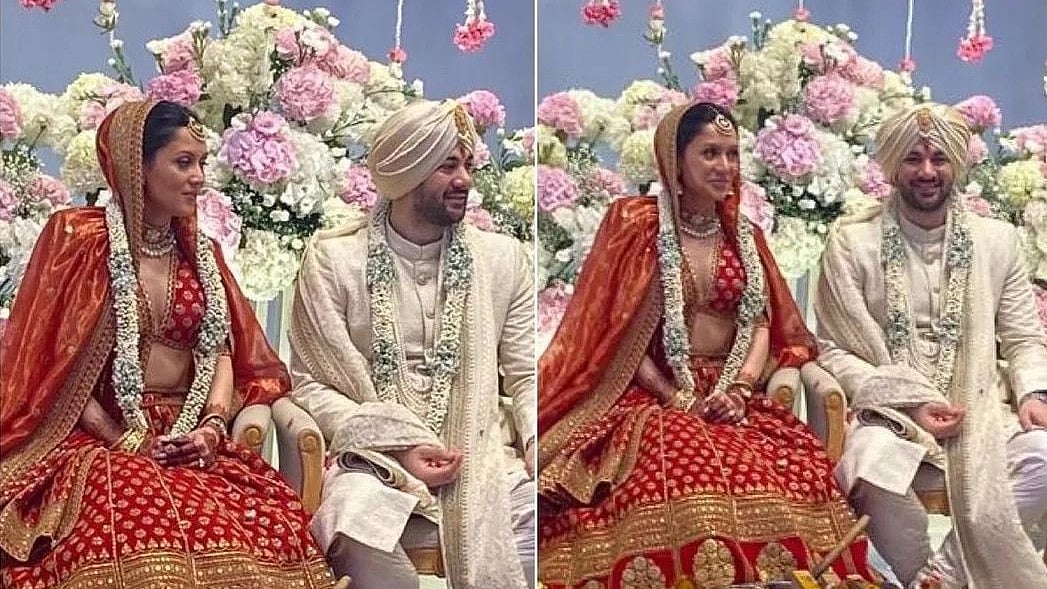 <div class="paragraphs"><p>Karan Deol and Drisha Acharya finally tie the knot.</p></div>