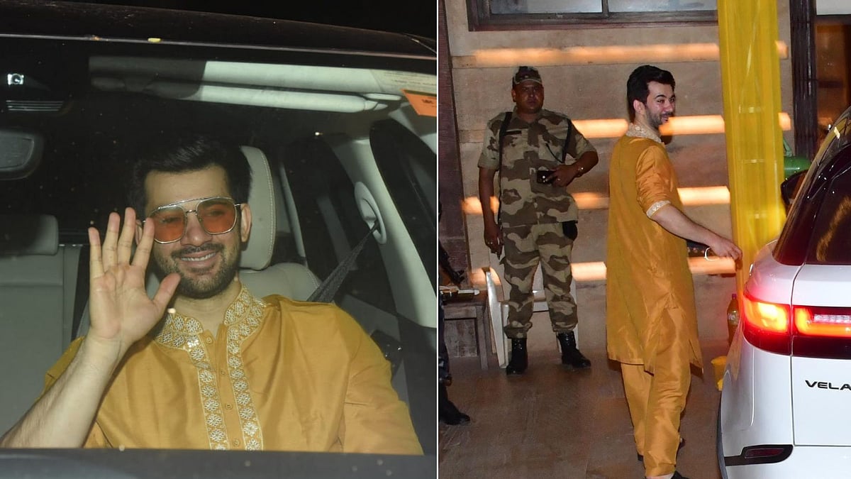 <div class="paragraphs"><p>Karan Deol arrives for his haldi ceremony. </p></div>