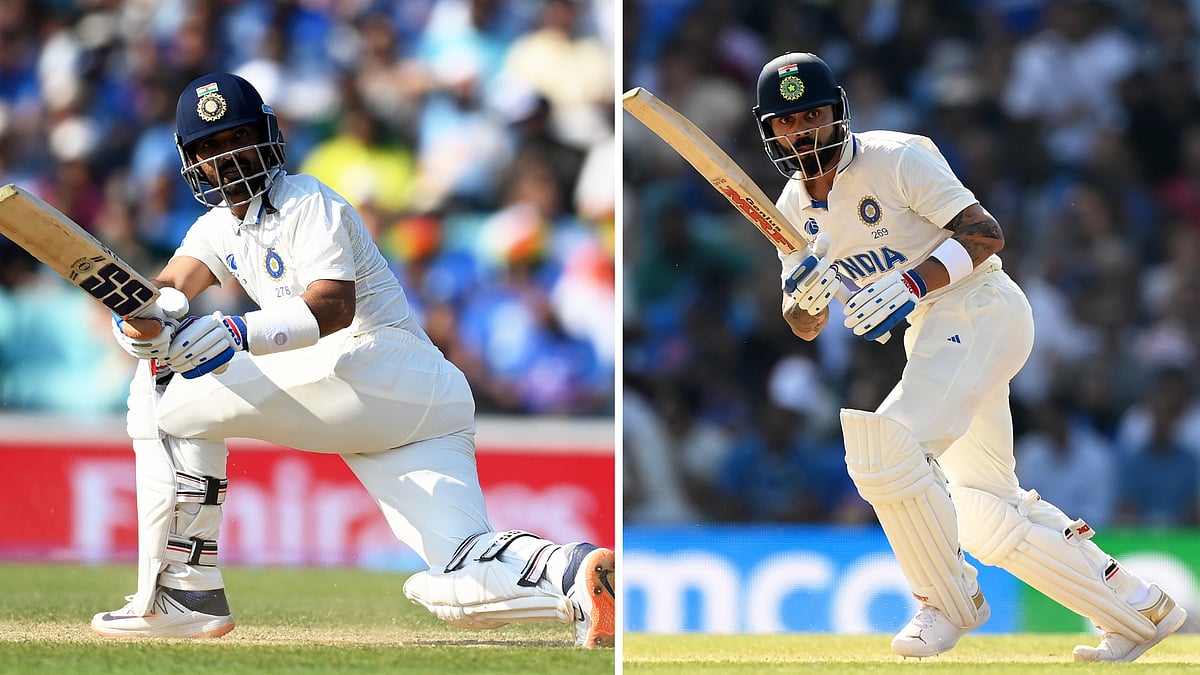 <div class="paragraphs"><p>Ajinkya Rahane and Virat Kohli builtd a partnership of 71 runs</p></div>
