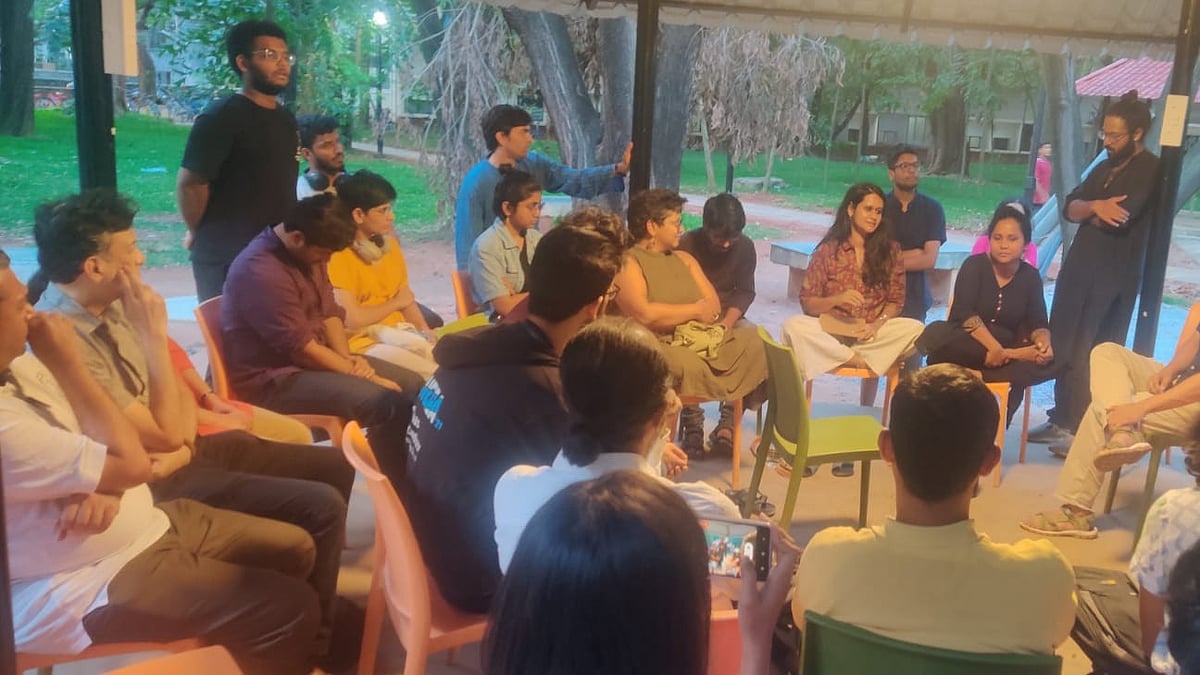 <div class="paragraphs"><p>Devangana Kalita and Natasha Narwal in an informal interaction with the students and faculty members at IISc Bangalore.</p></div>