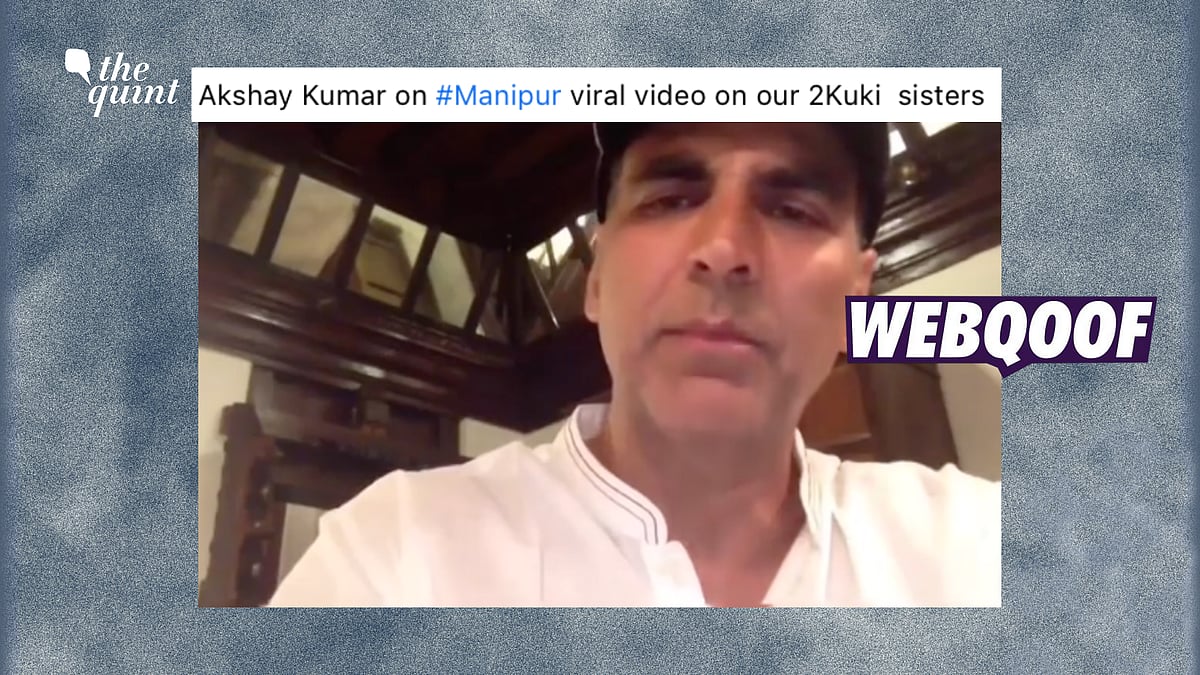 <div class="paragraphs"><p>Akshay Kumar expressed disgust over the recent incident in Manipur in a tweet with text, not via video.</p></div>