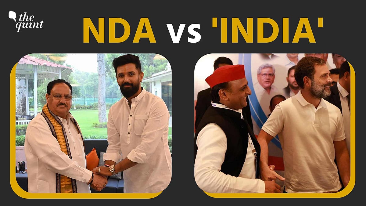 <div class="paragraphs"><p>Chirag Paswan has joined the NDA while the Opposition parties have formed a new 'INDIA' alliance. </p></div>