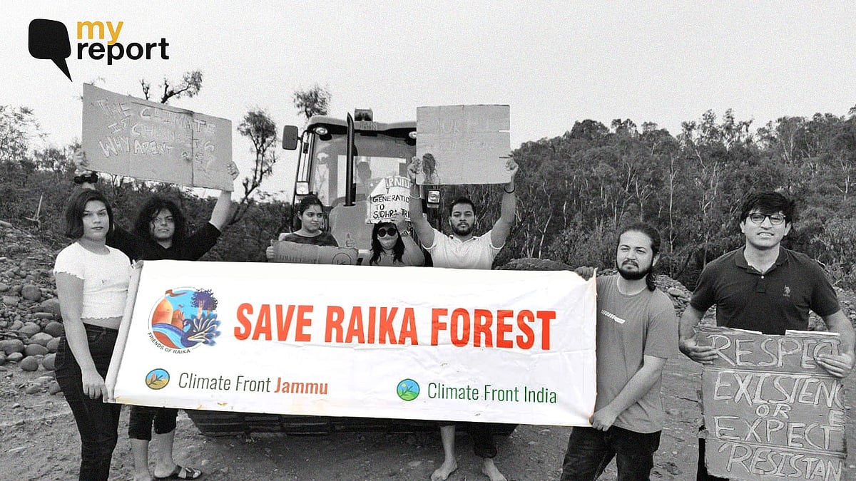 <div class="paragraphs"><p>Residents of Jammu Protest the construction of new J&amp;K High Court complex in Raika forest</p></div>