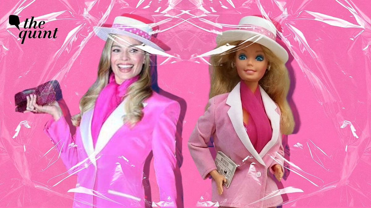 <div class="paragraphs"><p>Margot Robbie during<em> Barbie</em>'s promotions wearing the Day-to-Night Barbie outfit. </p></div>