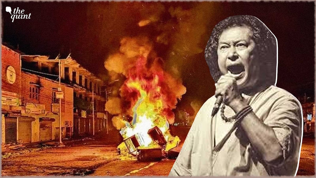 <div class="paragraphs"><p>Amidst the ethnic violence that engulfed the state since 3 May, Tapta, an extremely popular Meitei singer based in Imphal, released a song last week on Friday, 7 July, that, among other things, says that "Meiteis will never have peace until ever Kuki is killed."</p></div>