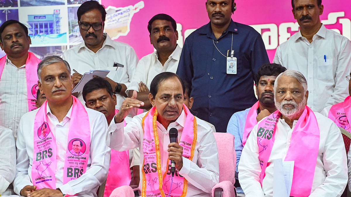 <div class="paragraphs"><p>Telangana CM and BRS chief K Chandrashekhar Rao at the release of the list of party candidates for the Assembly polls in Hyderabad on Monday, 21 August.</p></div>