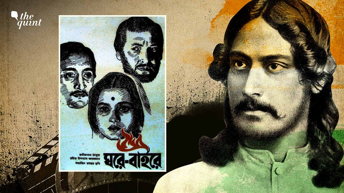 <div class="paragraphs"><p><em>Ghare Baire</em>, which Tagore himself translated as "The Home and the World", depicts the revolution at two levels – socially, within the home, and politically, in the world outside.</p></div>