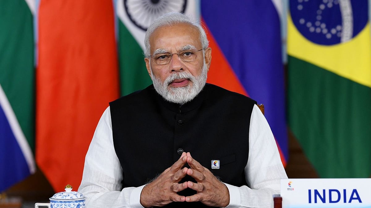 <div class="paragraphs"><p>PM Modi addressing the 14th BRICS summit in 2022. </p></div>