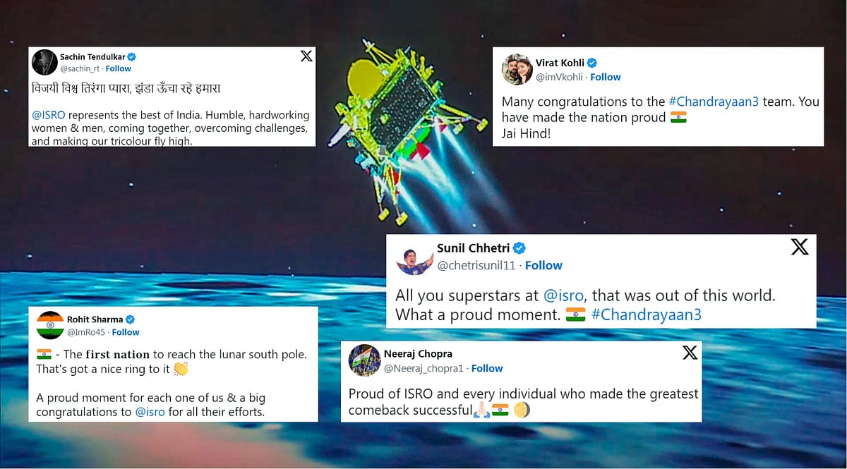 <div class="paragraphs"><p>Sports icons rejoined the successful moon landing of Chandrayaan 3.</p></div>