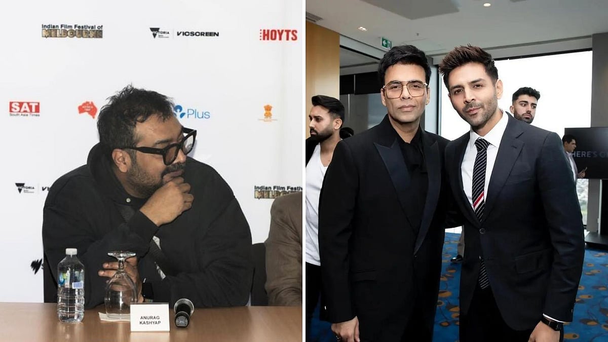 <div class="paragraphs"><p>Karan Johar, Kartik Aaryan and Anurag Kashyap join IFFM Inauguration Panel.</p></div>