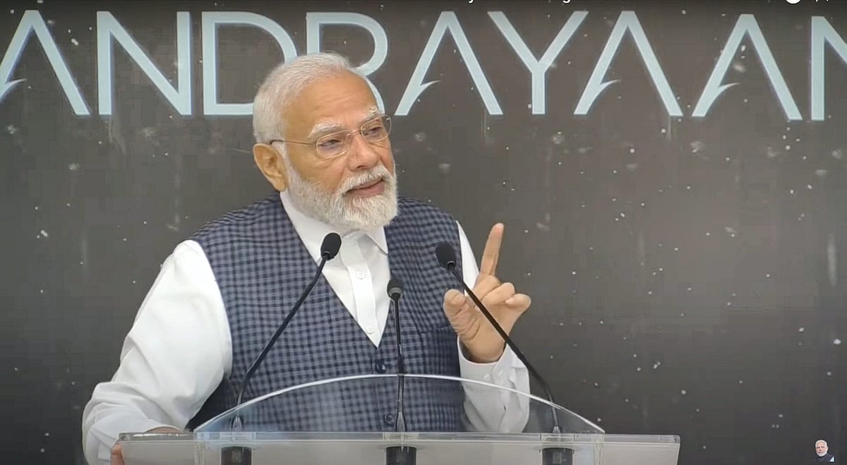 <div class="paragraphs"><p>PM Modi announced that 23 August – the day that India became the first country to soft land on the South Pole of the moon – will be celebrated as National Space Day from now on.&nbsp;</p></div>