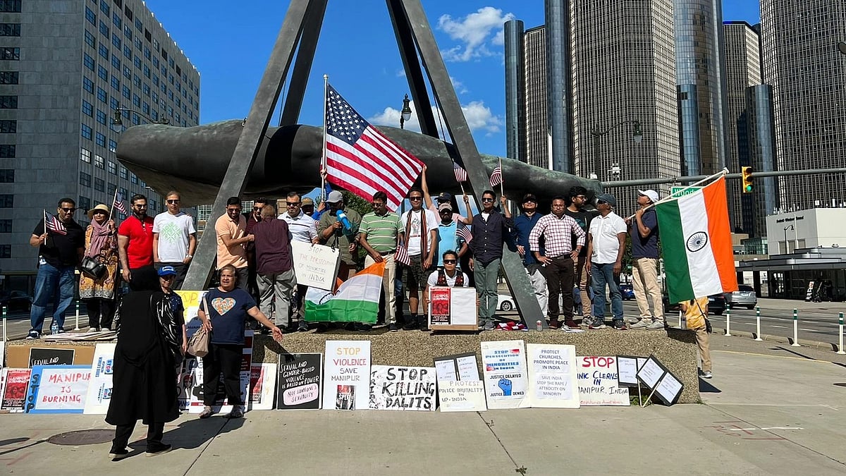 <div class="paragraphs"><p>The Michigan-based Indian diaspora staged a protest on 30 July. </p></div>