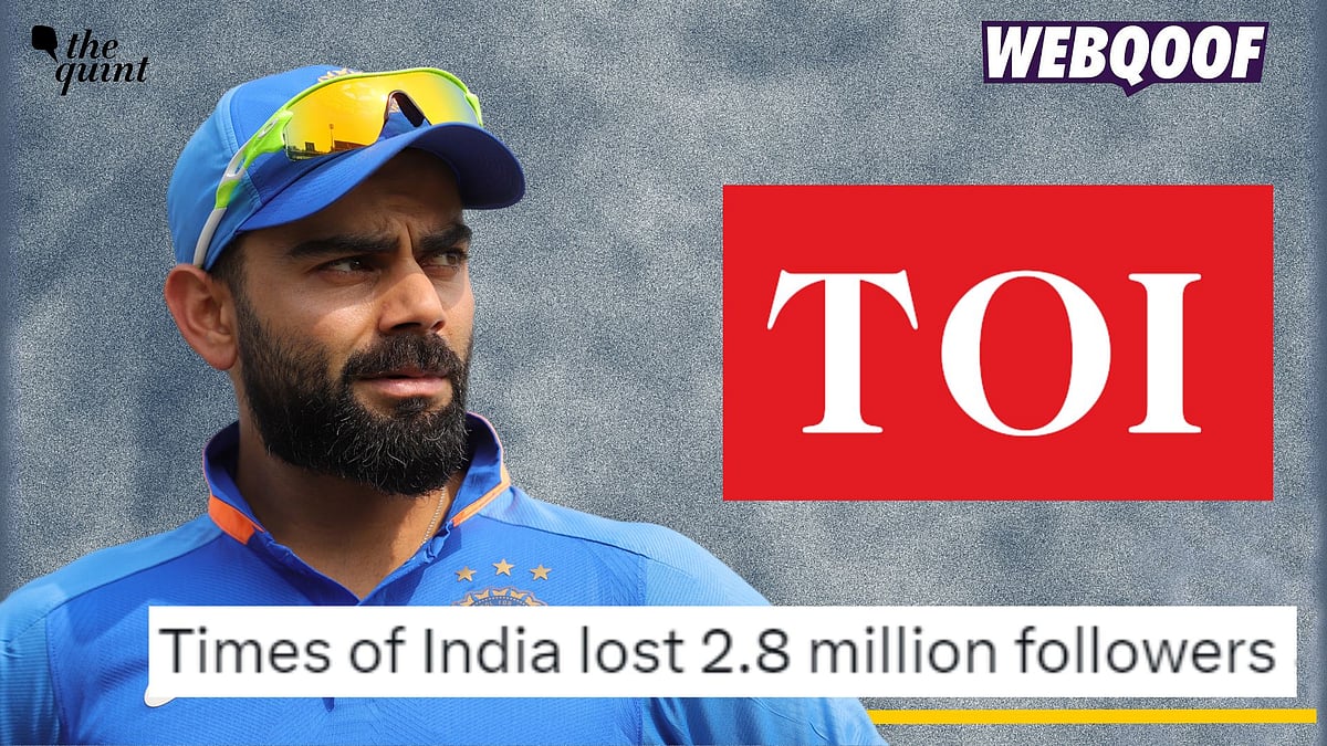 <div class="paragraphs"><p>Fact-check: <em>The Times of India </em>did not lose 2.8 million of followers after Virat Kohli slammed them for sharing fake news.</p></div>