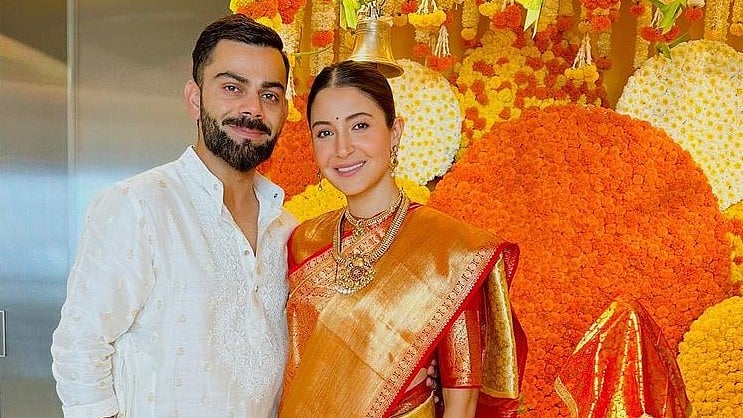 <div class="paragraphs"><p>Virat Kohli and Anushka Sharma celebrate Ganesh Chaturthi.</p></div>