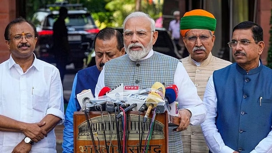 <div class="paragraphs"><p>PM Modi ahead of the special session. </p></div>