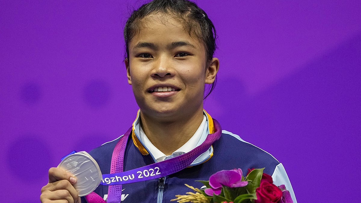 <div class="paragraphs"><p>Roshibina Devi won her second consecutive medal at the 2023 Asian Games</p></div>