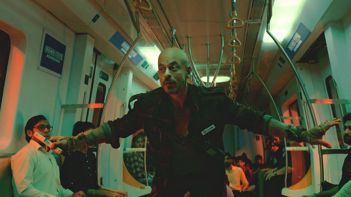 <div class="paragraphs"><p>Shah Rukh Khan in a still from 'Jawan'.&nbsp;</p></div>