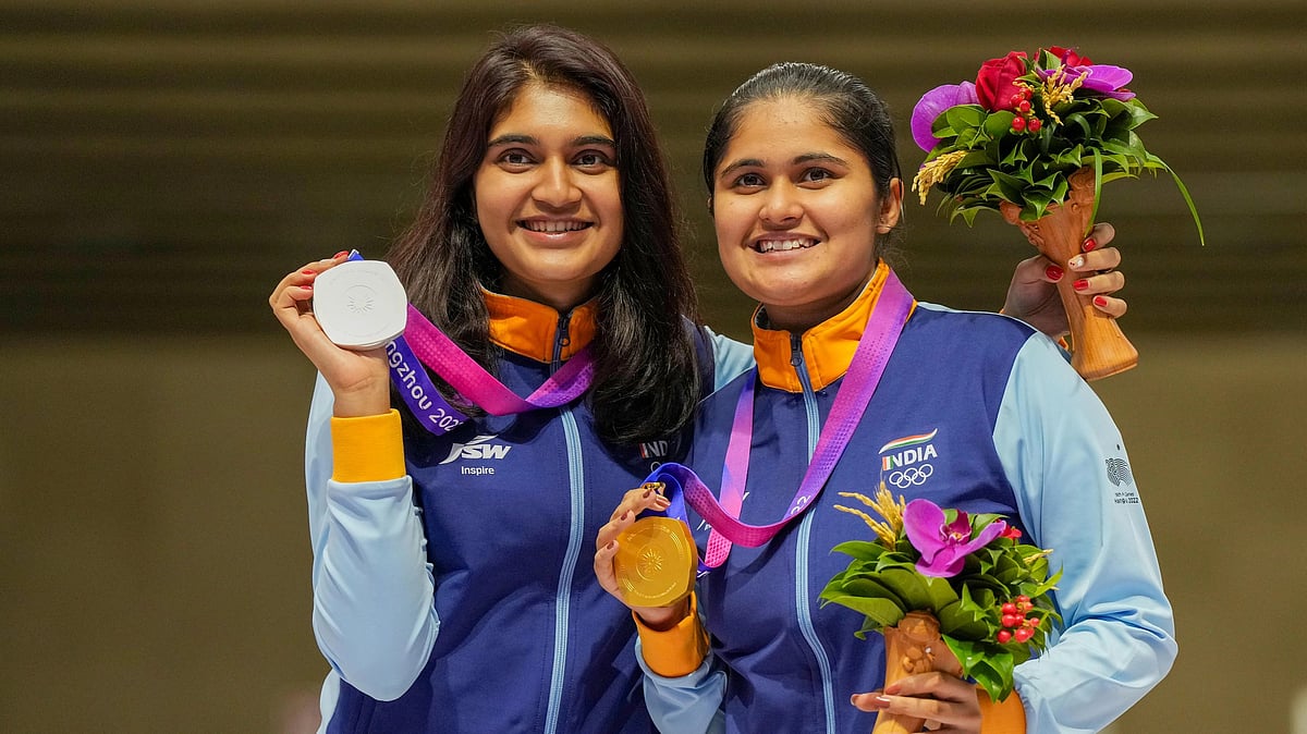 <div class="paragraphs"><p>India won a total of five medals in shooting on Day 6 of the 2023 Asian Games.</p></div>