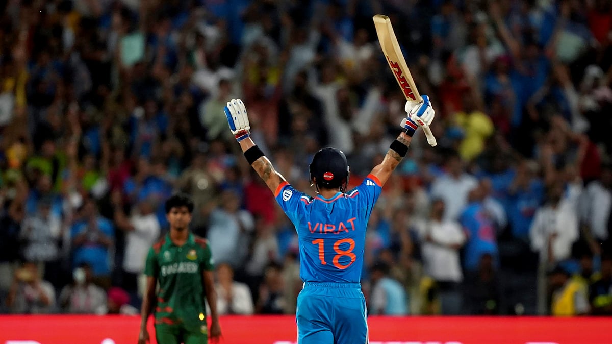 <div class="paragraphs"><p>ICC World Cup: Virat Kohli scored his 48th ODI century in the match against Bangladesh on Thursday.</p></div>