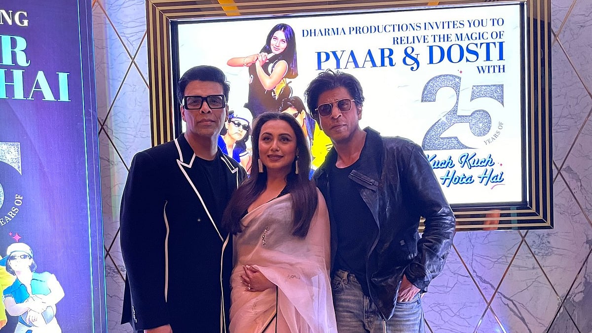<div class="paragraphs"><p>Shah Rukh Khan, Karan Johar, Rani Mukerji celebrate 25 years of<em> Kuch Kuch Hota Hai.</em></p></div>
