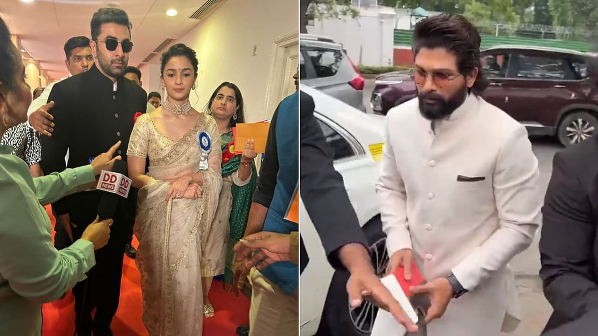 <div class="paragraphs"><p>Alia Bhatt, Ranbir Kapoor & Allu Arjun at 69th National Awards Ceremony</p></div>