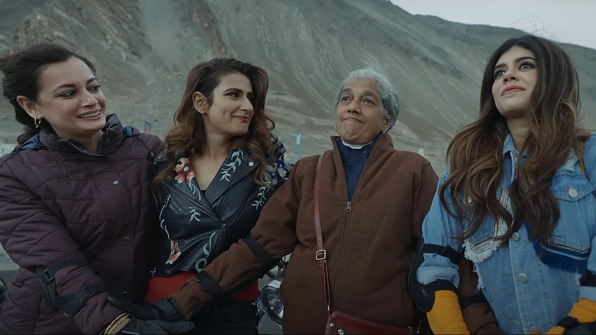 <div class="paragraphs"><p>Ratna Pathak Shah, Dia Mirza, Fatima Sana Shaikh, and Sanjana Sanghi in a still from<em> Dhak Dhak</em> trailer.</p></div>