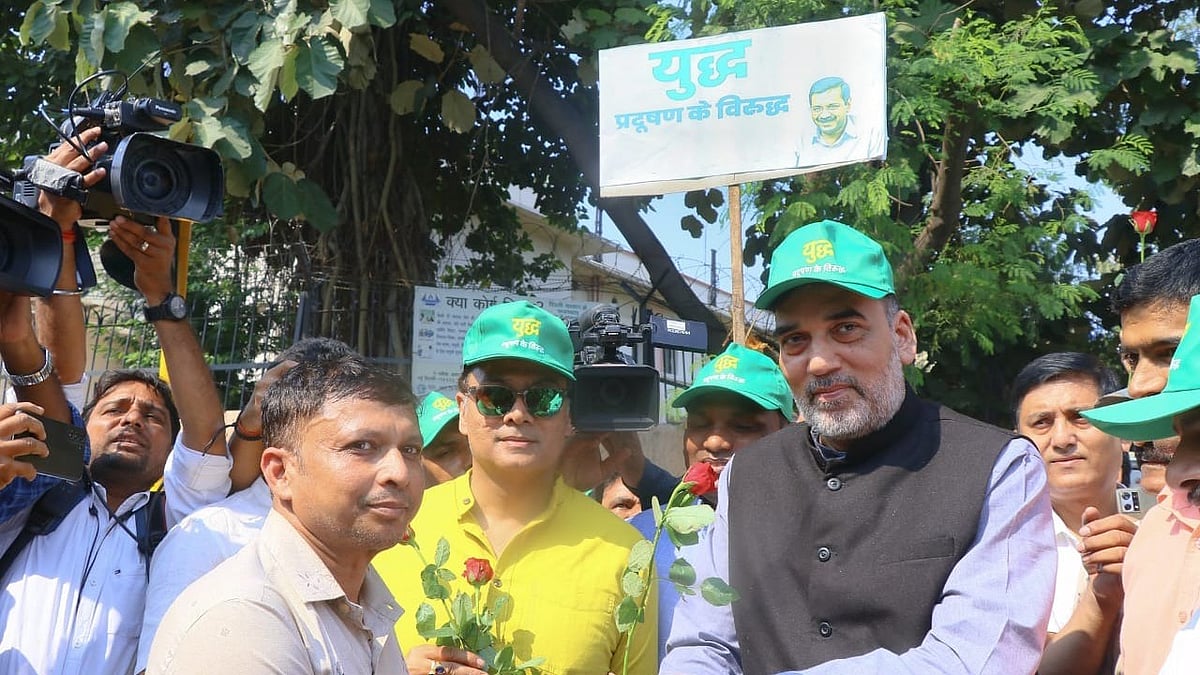 <div class="paragraphs"><p>Environment Minister Gopal Rai at the launch of the 'Red Light On, Gaadi Off' campaign. </p></div>
