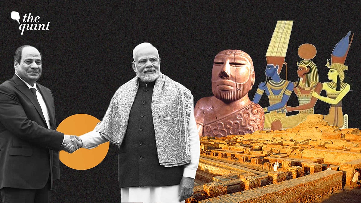 <div class="paragraphs"><p> Egyptians and Indians have a shared origin,and the two communities, settling on the Nile and Indus, developed independently and continued trade contacts for over 4600 years across the Land of Punt, somewhere Southeast of Egypt, along the Red Sea coast – perhaps, present-day Sudan, Ethiopia, Djibouti and Somalia.</p></div>