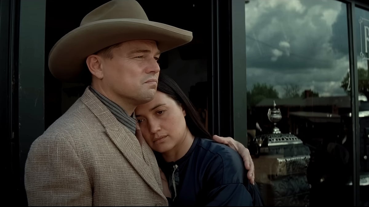 <div class="paragraphs"><p>Leonardo DiCaprio & Lily Gladstone in a still from <em>Killers of the Flower Moon.</em></p></div>