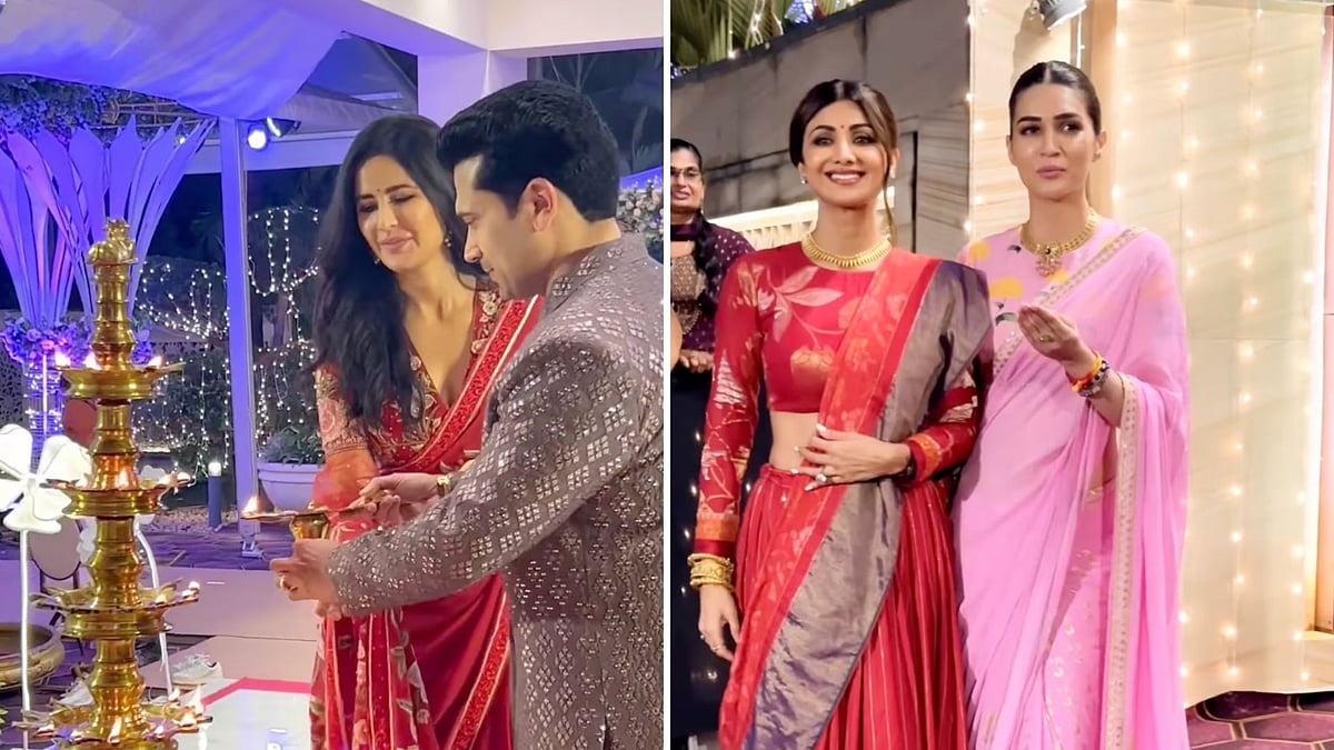 <div class="paragraphs"><p>Katrina Kaif, Shilpa Shetty, Kriti Sanon attend Navratri puja in Kerala.</p></div>