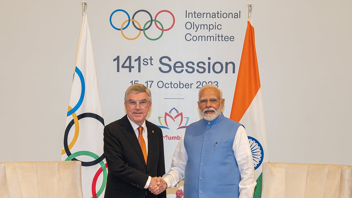 <div class="paragraphs"><p>Prime Minister Narendra Modi inaugurated the 141st International Olympic Committee (IOC) session at the Jio World Centre in Mumbai on the evening of Saturday, 14 October. </p><p></p></div>