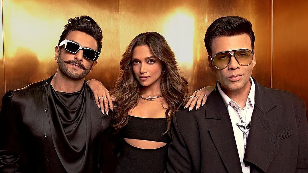 <div class="paragraphs"><p>The first guests on <em>Koffee With Karan 8</em> were Deepika Padukone and Ranveer Singh.</p></div>