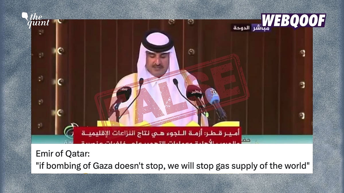 <div class="paragraphs"><p>The video is from 2017 speech by the Emir of Qatar, where he expressed concern about Palestinian refugees.</p></div>