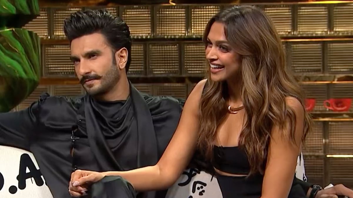 <div class="paragraphs"><p>Deepika Padukone and Ranveer Singh at <em>Koffee With Karan</em> season 8.</p></div>
