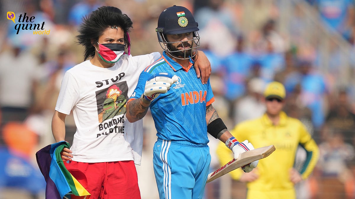 <div class="paragraphs"><p>The breach led to a stoppage of play, and the match’s live telecast reportedly switched to advertisements after a momentary glimpse of the pitch invader. However, images were quickly shared by social media users.</p></div>
